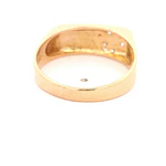 Anillo Tope De Oro 18K Con 6 Diamantes Naturales