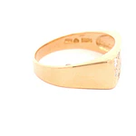 Anillo Tope De Oro 18K Con 6 Diamantes Naturales