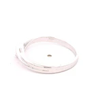 Anillo Solitario Cruzado De Oro Blanco 18K Con Diamante Natural