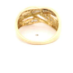 Anillo Calado Entrelazado De Oro 10K Con 42 Diamantes