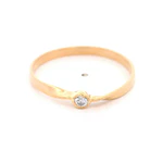 Anillo Solitario De Oro Amarillo 18K Con Diamante