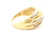 Anillo Calado Entrelazado De Oro 10K Con 42 Diamantes