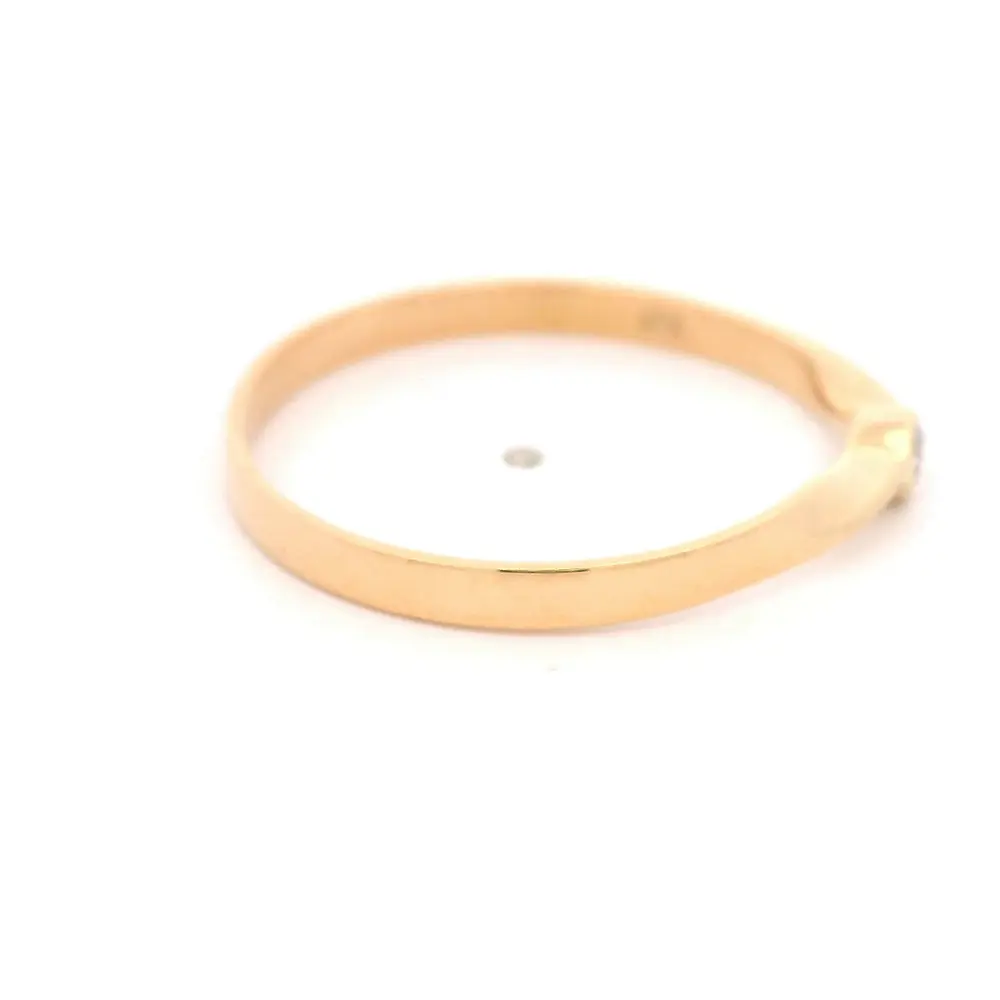Anillo Solitario De Oro Amarillo 18K Con Diamante