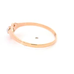 Anillo Solitario Calado De Dos Oros 18K Con Diamante Natural