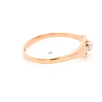 Anillo Solitario Calado De Dos Oros 18K Con Diamante Natural