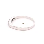 Anillo Mini Cintillo De Oro Blanco 18K Con 5 Diamantes Naturales
