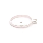 Anillo Solitario De Oro Blanco 18K Con Diamante