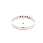 Anillo Mini Cintillo De Oro Blanco 18K Con 5 Diamantes Naturales