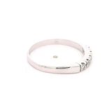 Anillo Mini Cintillo De Oro Blanco 18K Con 5 Diamantes Naturales
