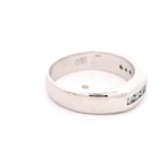 Anillo Cintillo De Oro Blanco 18K Con 9 Diamantes
