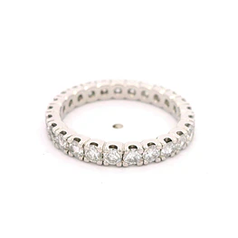 Anillo Eternity De Platino Con 25 Diamantes