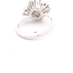 Anillo Calado De Oro Blanco 18K Con 27 Diamantes