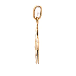 Colgante Estrella De David Tallada De Oro 18K Con 6 Diamantes