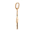 Colgante Estrella De David Tallada De Oro 18K Con 6 Diamantes