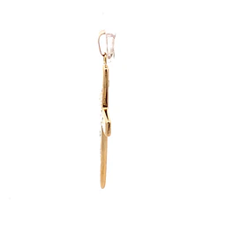 Colgante Cruz Tallada De Oro 18K Con 6 Diamantes