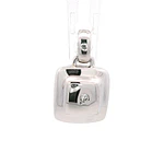 Colgante Cuadrado Bombé De Oro Blanco 18K Con Diamante Natural