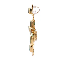 Colgante Cruz De Oro 18K Con 7 Esmeraldas Naturales