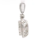 Colgante Corazón De Oro Blanco 14K Con 38 Diamantes