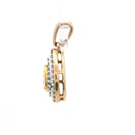 Colgante Gota Ovalada De Oro 10K Con 46 Diamantes