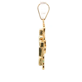 Colgante Cruz De Oro 18K Con 6 Esmeraldas Naturales