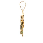 Colgante Cruz De Oro 18K Con 6 Esmeraldas Naturales