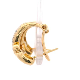 Aros Entrelazados De Oro Amarillo 18K Con Diamantes