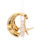 Aros Entrelazados De Oro Amarillo 18K Con Diamantes