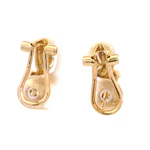 Aros Entrelazados De Oro Amarillo 18K Con Diamantes
