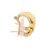 Aros Entrelazados De Oro Amarillo 18K Con Diamantes