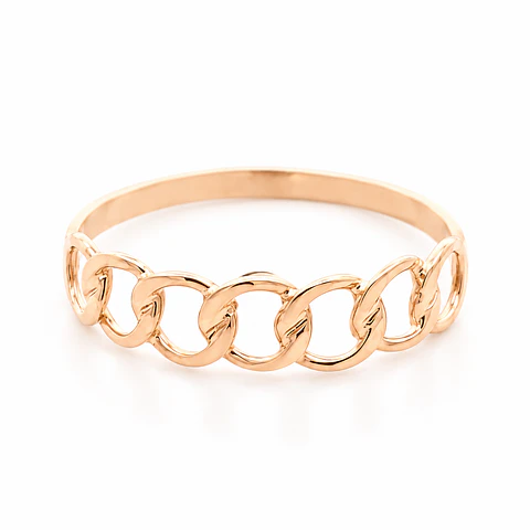 Anillo Calado Entrelazado de Oro Amarillo 18K