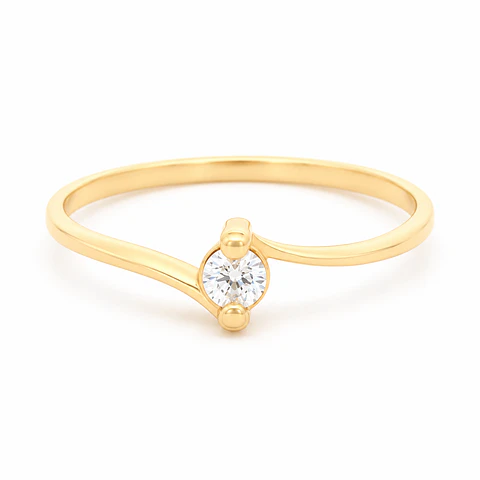 Anillo de Oro Amarillo 18K Calado