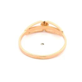 Anillo Calado De Oro Rosado 18K Con Rombo Tallado