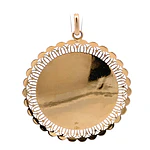 Colgante Dos Oros 18K Religioso Virgen María 