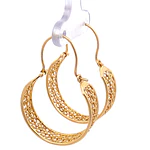 Aros Botes De Oro Rosado 18K Con Diseño Filigrana