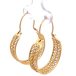 Aros Botes De Oro Rosado 18K Con Diseño Filigrana