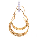 Aros Botes De Oro Rosado 18K Con Diseño Filigrana