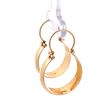 Aros De Oro Rosado 18K Bote