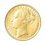 Moneda De Oro 1 Soberano Reina Victoria Reino Unido 1872