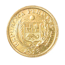 Moneda De Oro 1 Libra Peruana 1918