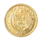 Moneda De Oro 1 Libra Peruana 1918