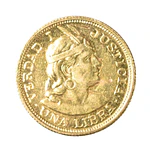 Moneda De Oro 1 Libra Peruana 1918
