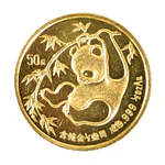 Moneda De Oro Panda 50 Yuan China 1985 – 1/2 Onza
