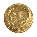 Moneda De Oro 5 Pesos Mexicanos Hidalgo México 1955