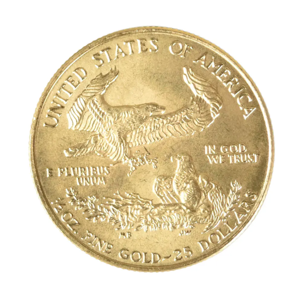 Moneda De Oro American Eagle 25 Dólares 1/2 Onza Estados Unidos 1999