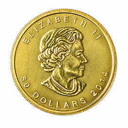 Moneda De Oro Maple Leaf 50 Dólares Canadá 2014 – 1 Onza
