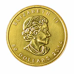 Moneda De Oro Maple Leaf 50 Dólares Canadá 2014 – 1 Onza