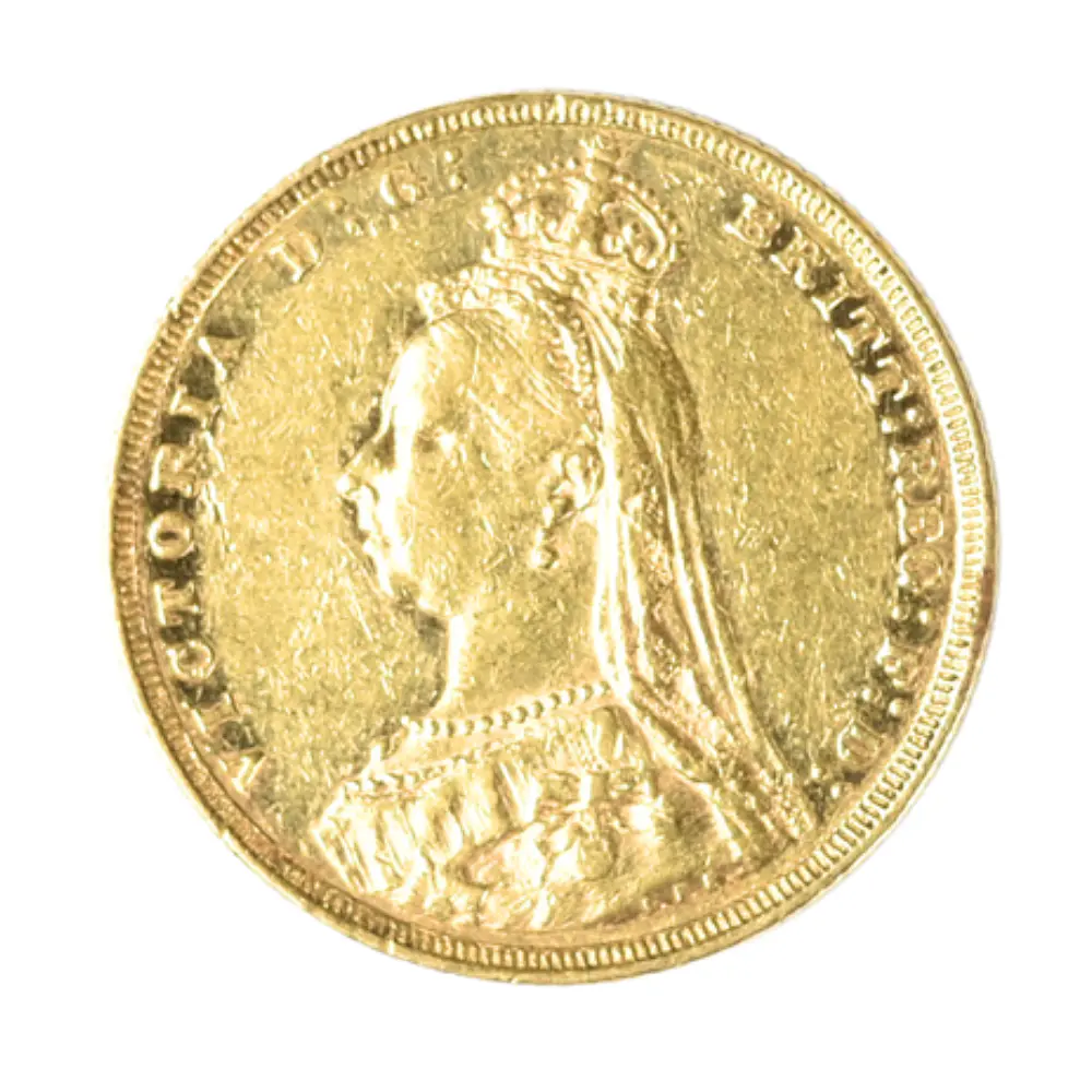 Moneda De Oro 1 Soberano Reina Victoria Reino Unido 1887