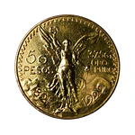Moneda de Oro 50 Pesos Centenario México 1922