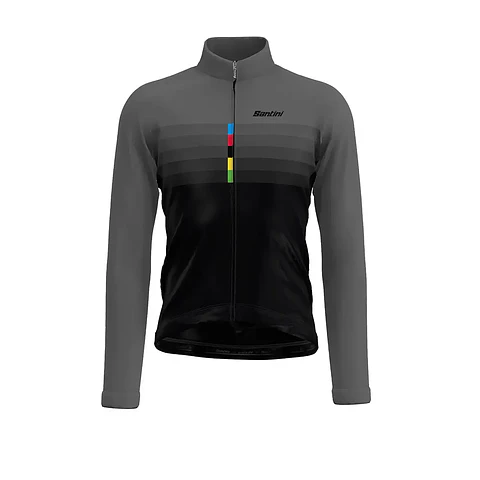 Maillot Manga Larga Santini UCI Hombre - Black