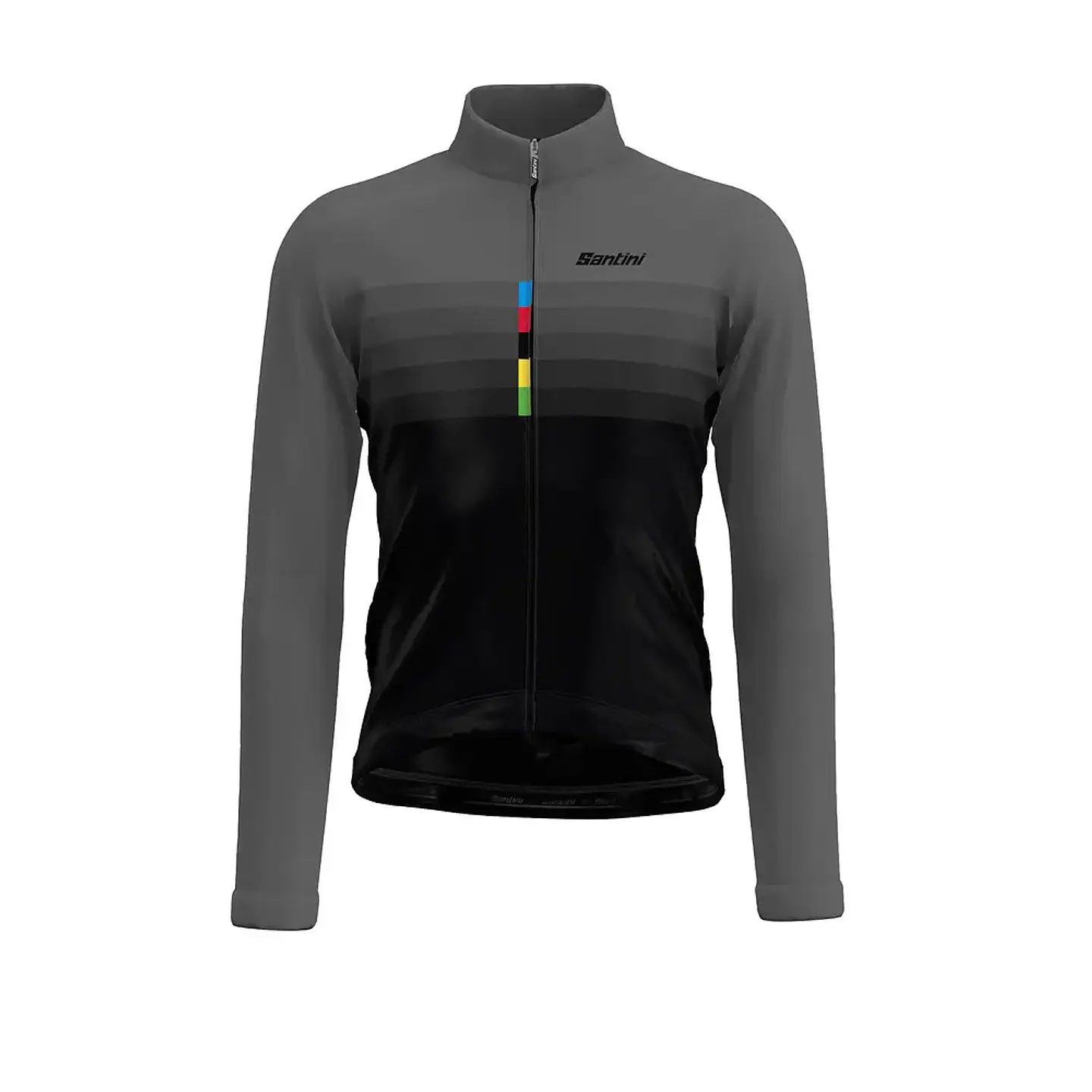 Maillot Manga Larga Santini UCI Hombre - Black 1